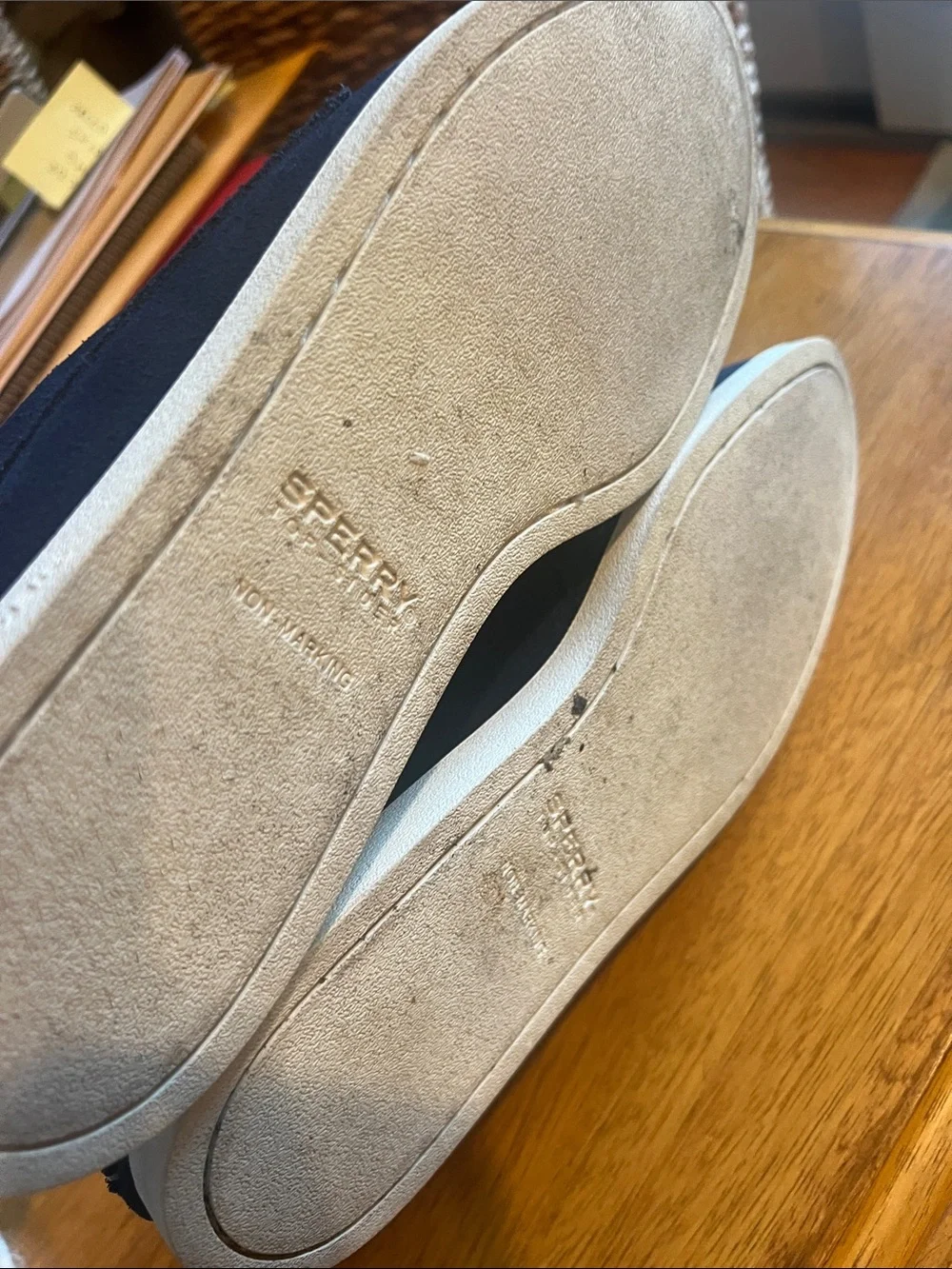 Sperry Men’s Navy Suede Slip-On Boat Shoes 10