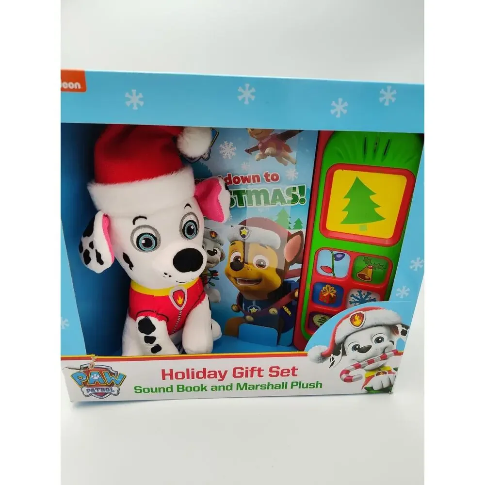Nickelodeon Paw Patrol Ready Set‎ Snow Marshall Plush And Book Gift Set NEW