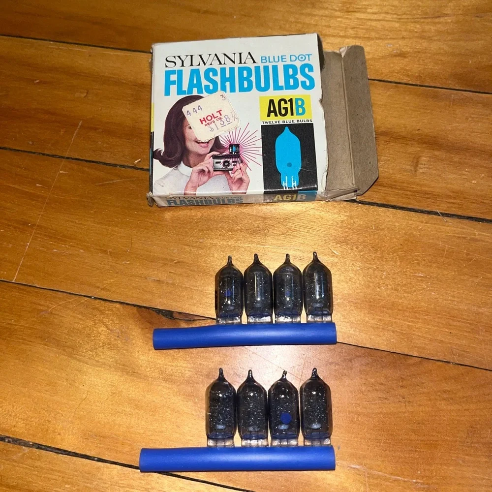 Vintage Sylvania AG1B Blue Dot Flashbulbs NEW Bulbs Made in USA Lot of 3 Boxes