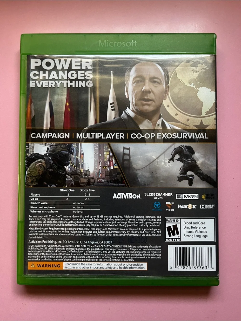 Microsoft Xbox One Call of Duty: Advanced Warfare - Green Case