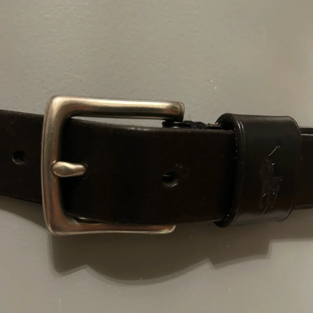 Polo by Ralph Lauren Boy’s Size 26 Leather Belt, Silver-Tone Buckle