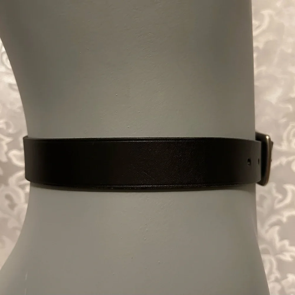 Polo by Ralph Lauren Boy’s Size 26 Leather Belt, Silver-Tone Buckle