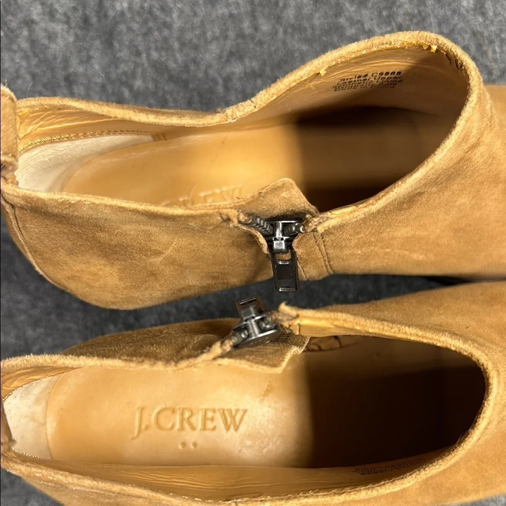 J. Crew Tan Ankle Booties Sleek Suede Design