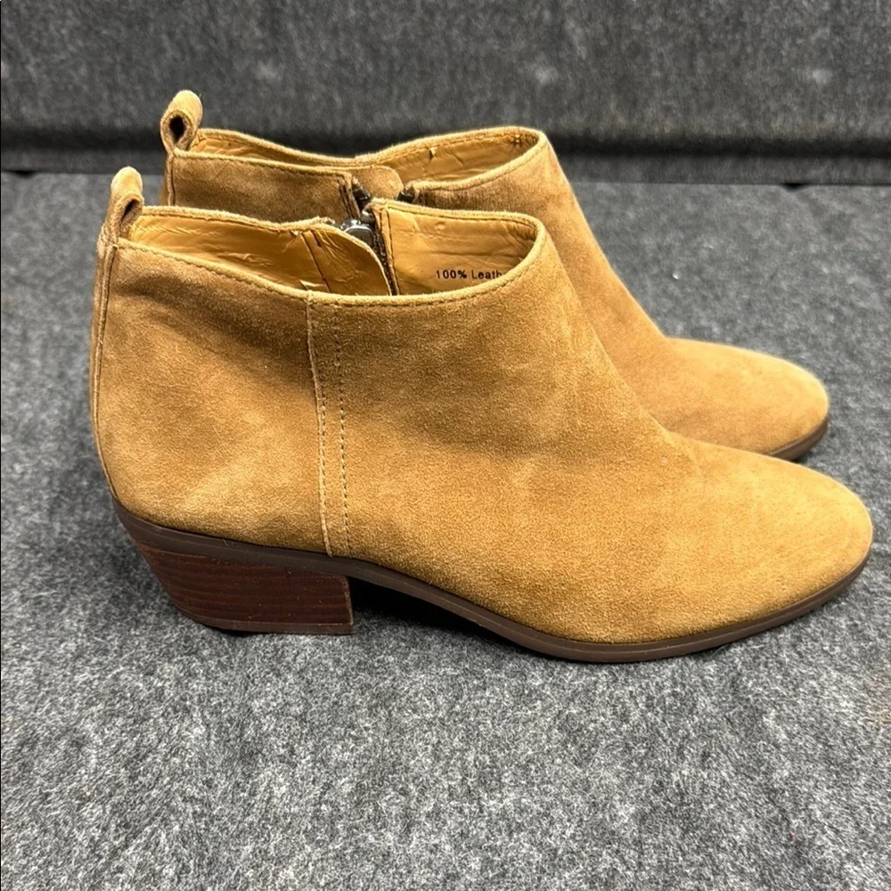 J. Crew Tan Ankle Booties Sleek Suede Design