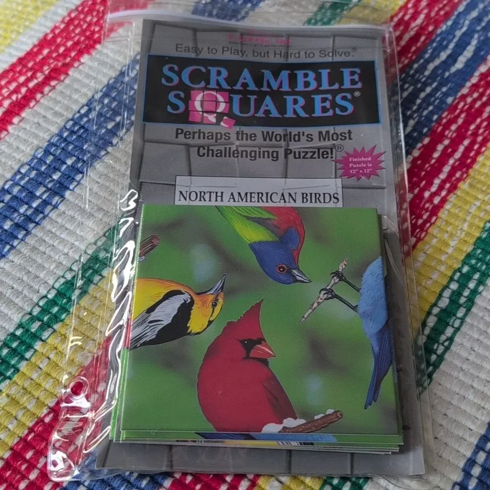 90s Vintage Scramble Squares North American Birds Puzzle NIP‎