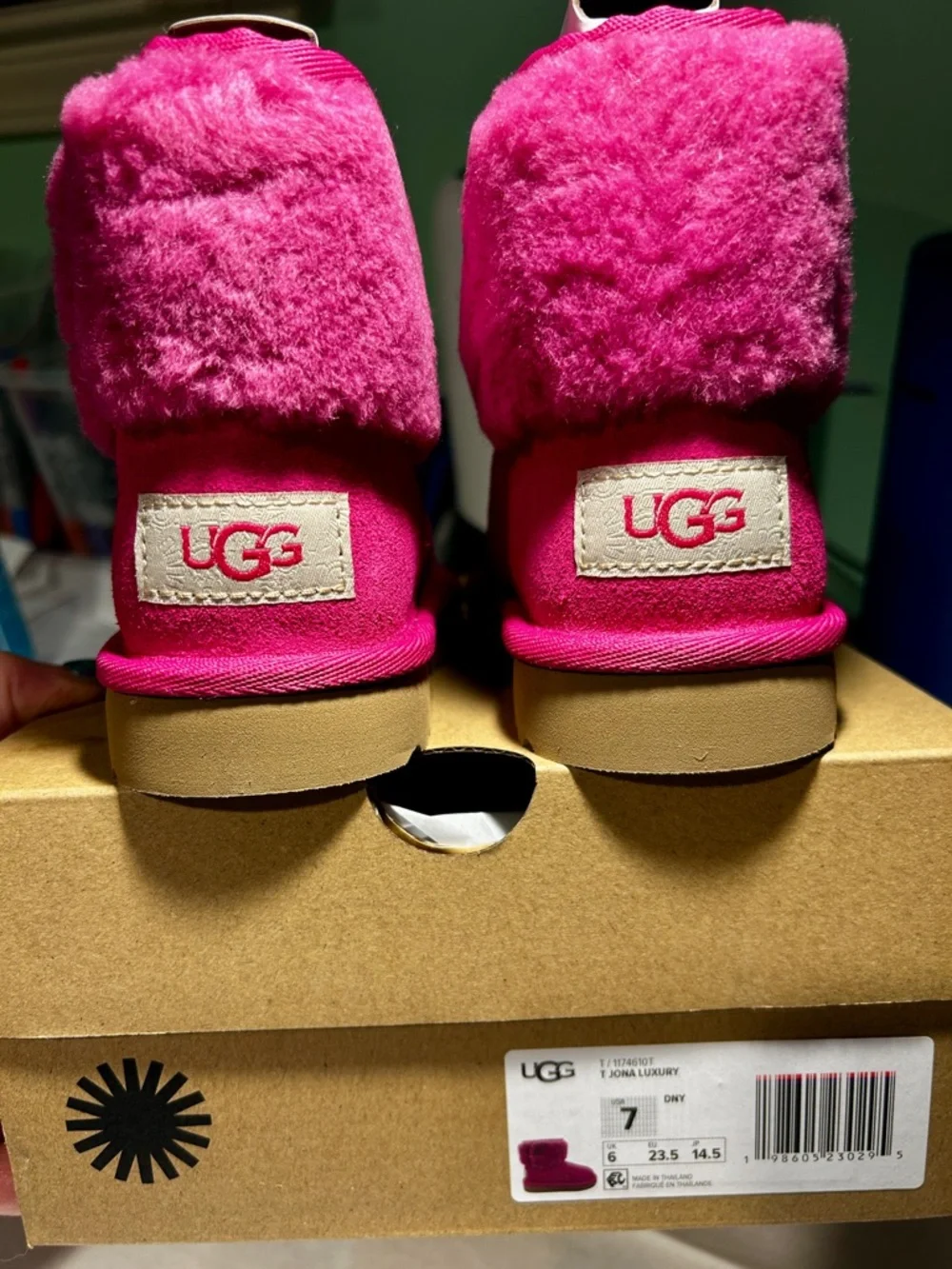 Ugg Boots Bright Pink. 7M Walker.