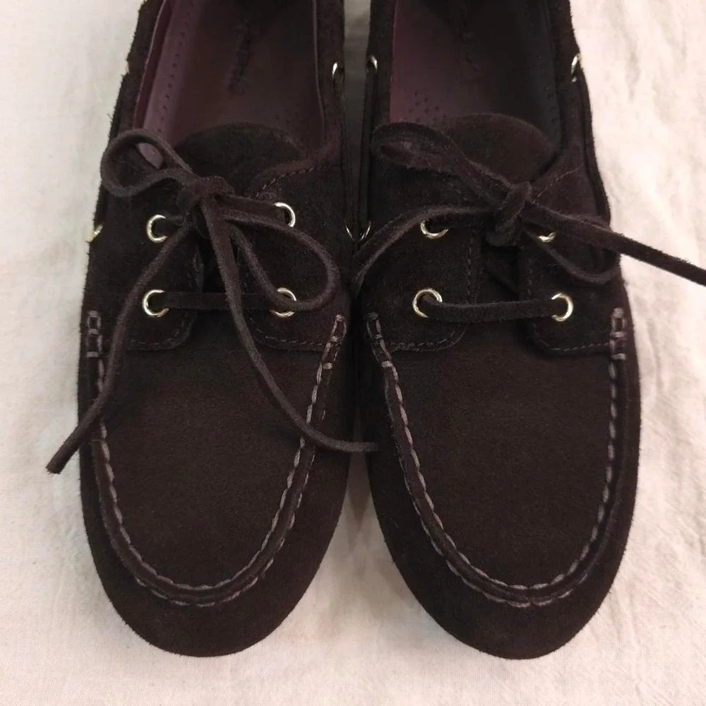 Madewell The Jamie Boat Shoe - Size 8.5/ Dark Carob/ NX055