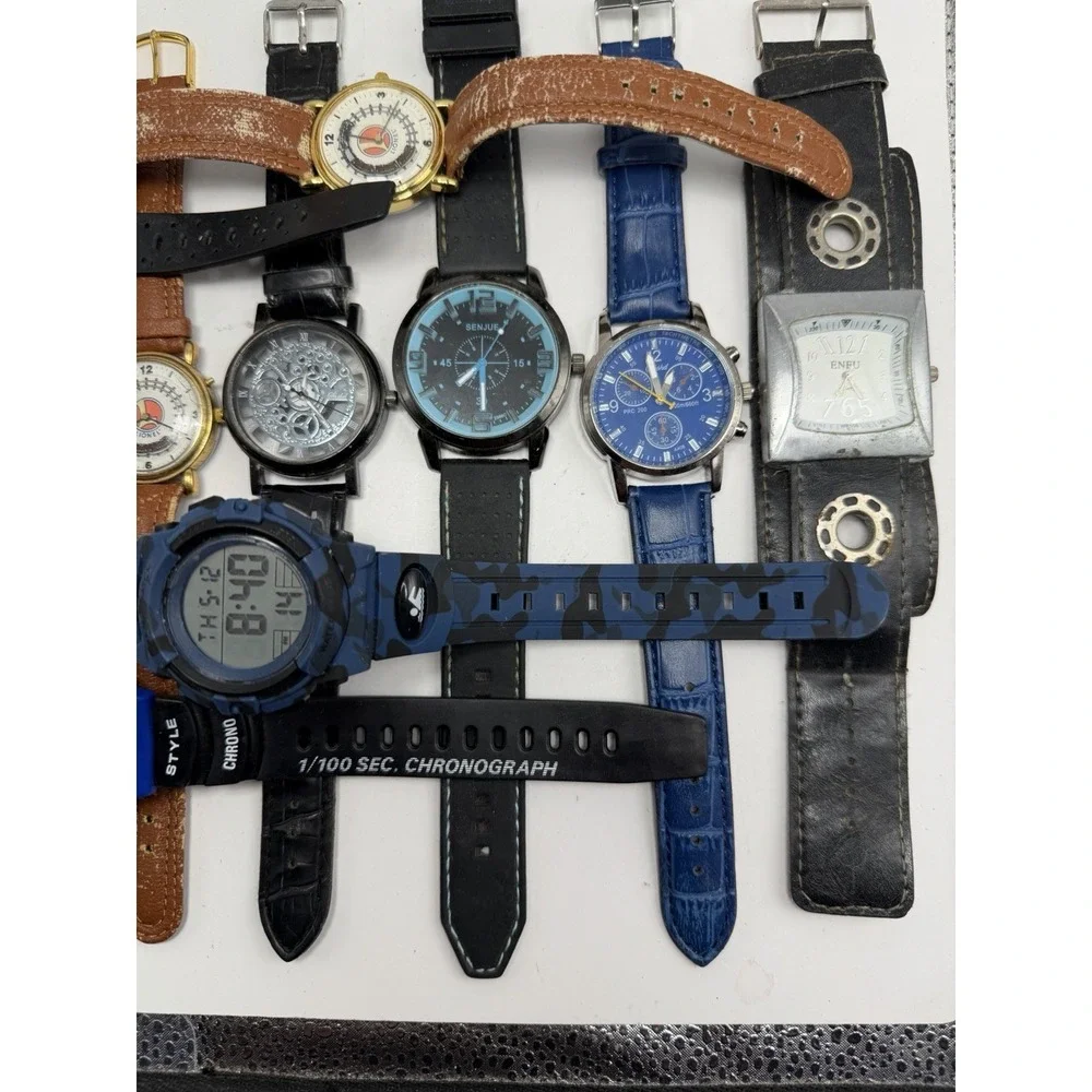 Mixed Brands Mens Watches Lot Of 17 For Parts Or Repair
