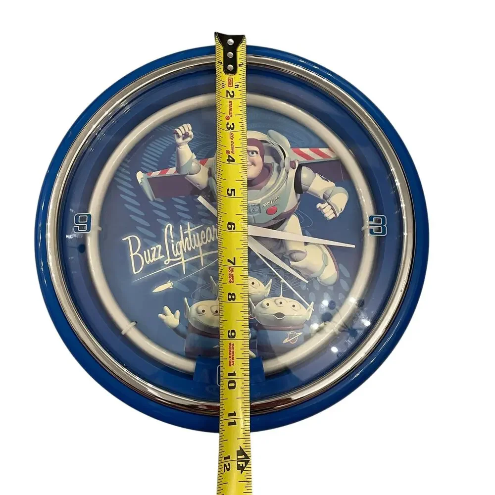 Toy Story Buzz Lightyear Wall Clock Alien Blue Works No Light Disney Pixar READ
