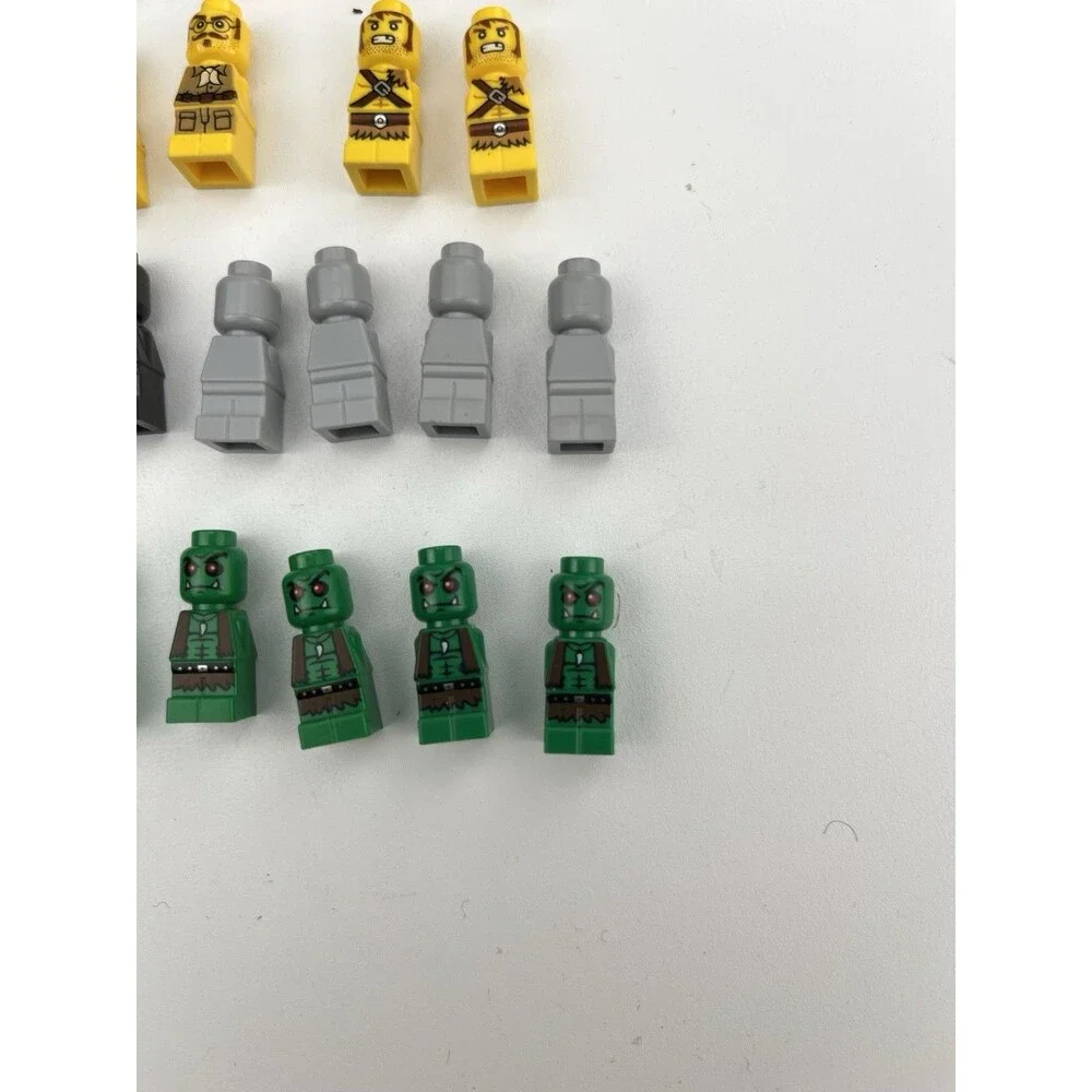 24 Pieces Lego MICROFIG Merchant RED ORANGE YELLOW WHITE BLUE Grey RARE Minifig