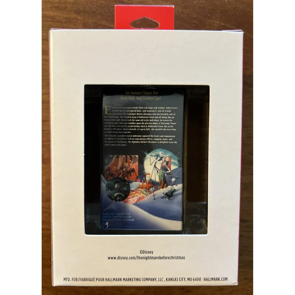 Hallmark Disney The Nightmare Before Christmas‎ VHS Movie Video Retro Ornament