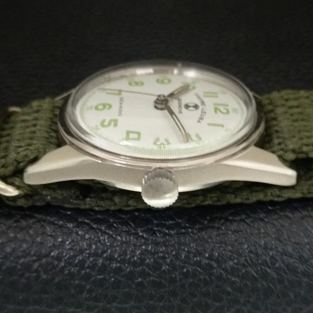 Vintage 1989 Favre Leuba Manual Mens Silver Watch W/Nato Strap