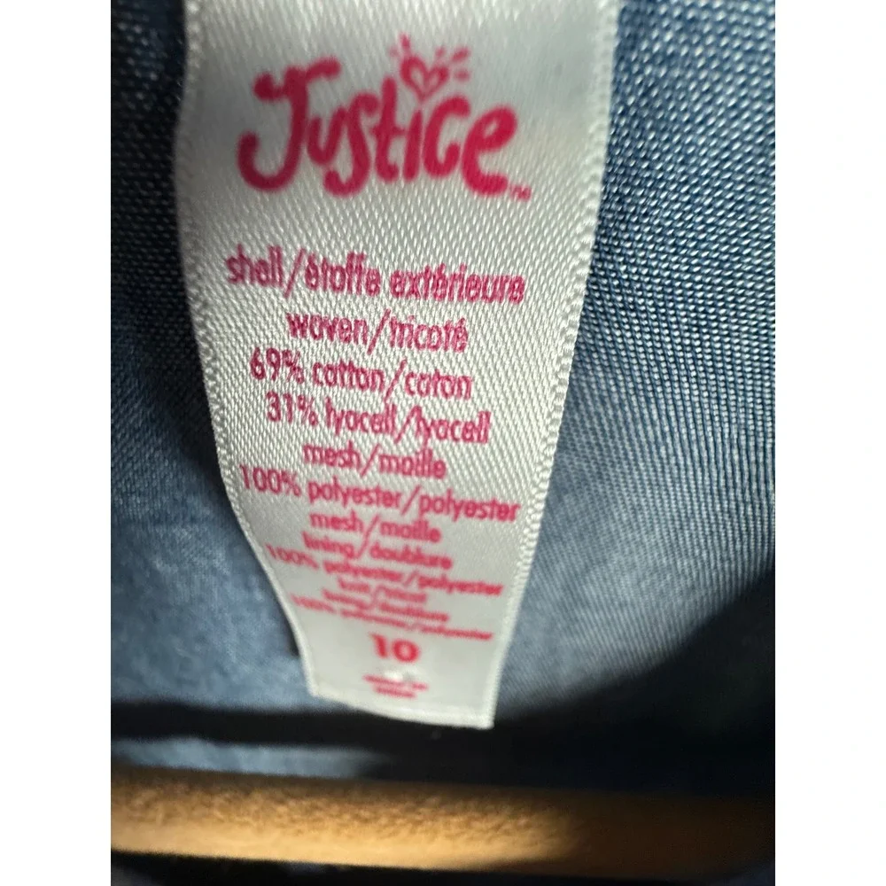 Justice belted floral shirt