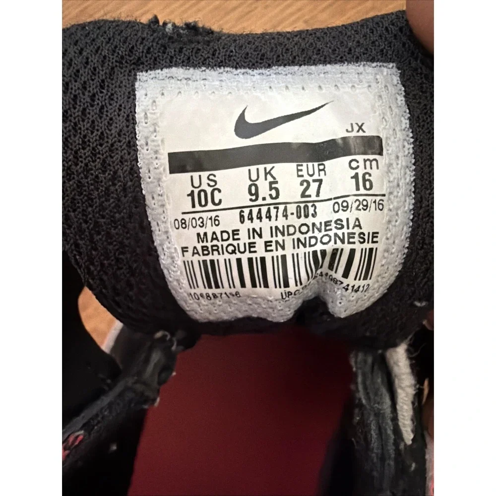 Nike Air Max Trax TDV Size 10C Black Hyper Punch White 644474 003