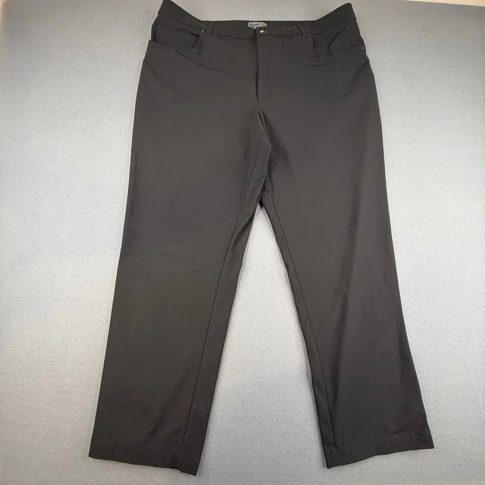 VRST Athletic Pants Mens 40x30 Black 5-Pocket Commuter Performance Trousers