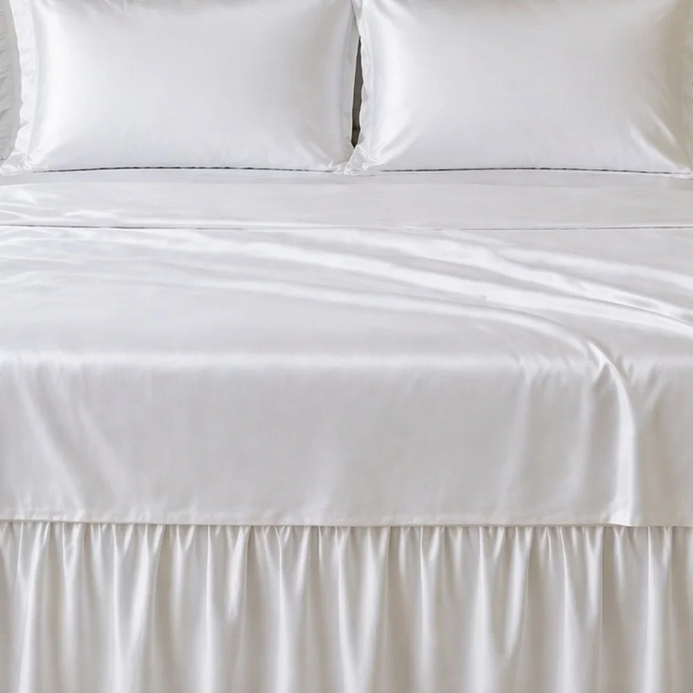 Bamboo Bay Queen Fitted Sheet & 2 Pillowcases White 100% Bamboo Viscose Cooling