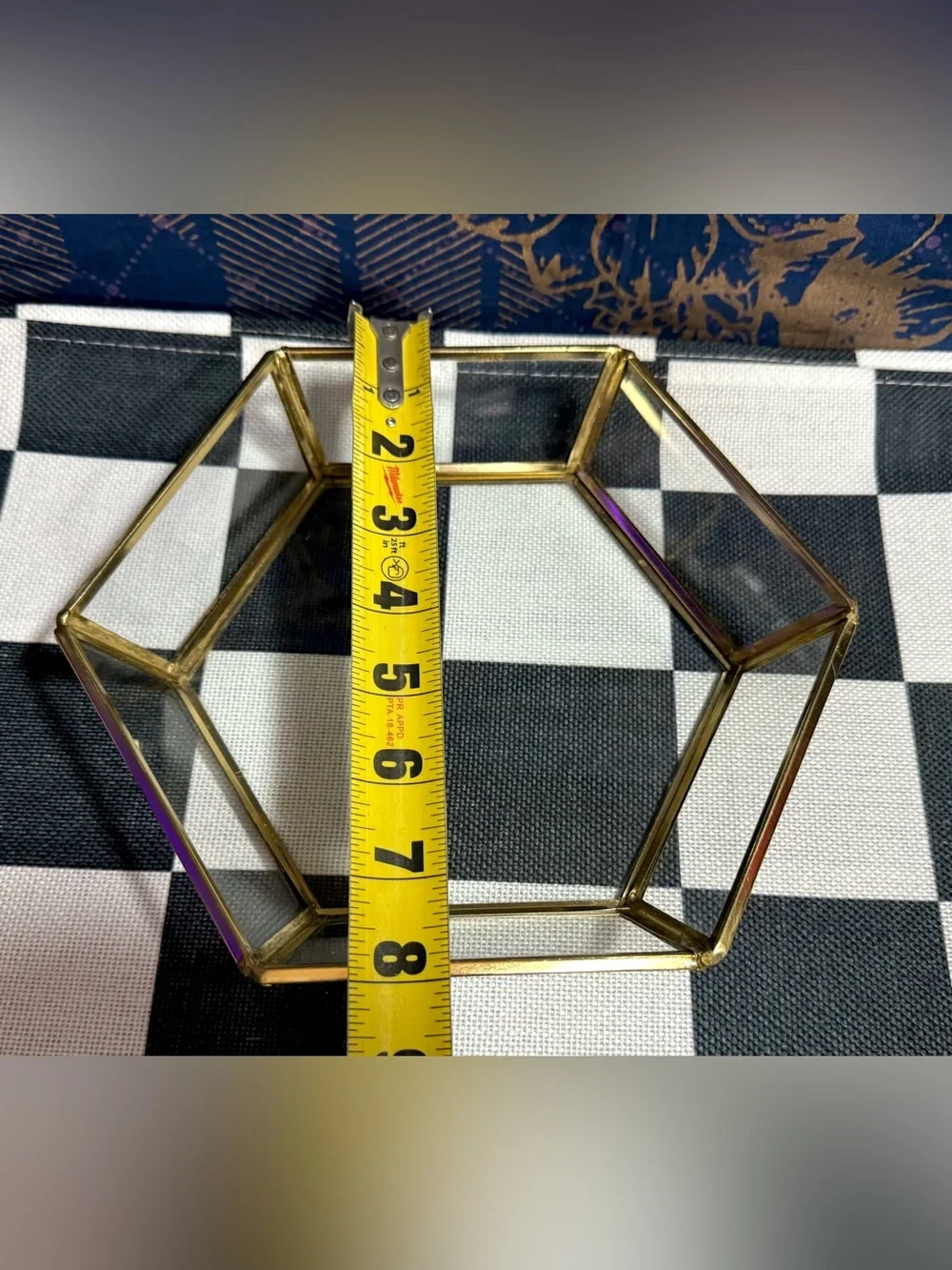 Vintage hexagon glass