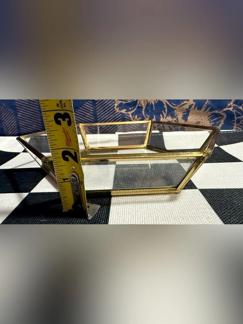 Vintage hexagon glass