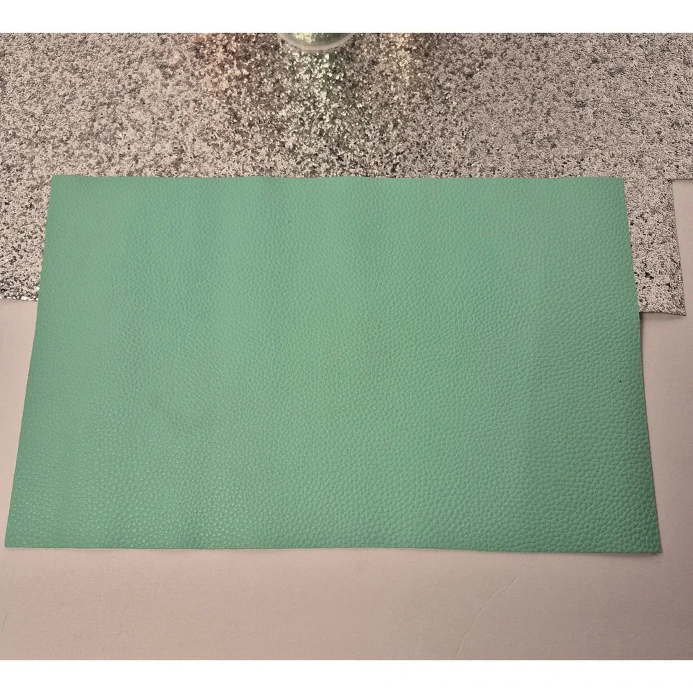 The Ribbon Boutique Faux Leather Organza Fabric Bundle Pink Mint Silver Good DIY