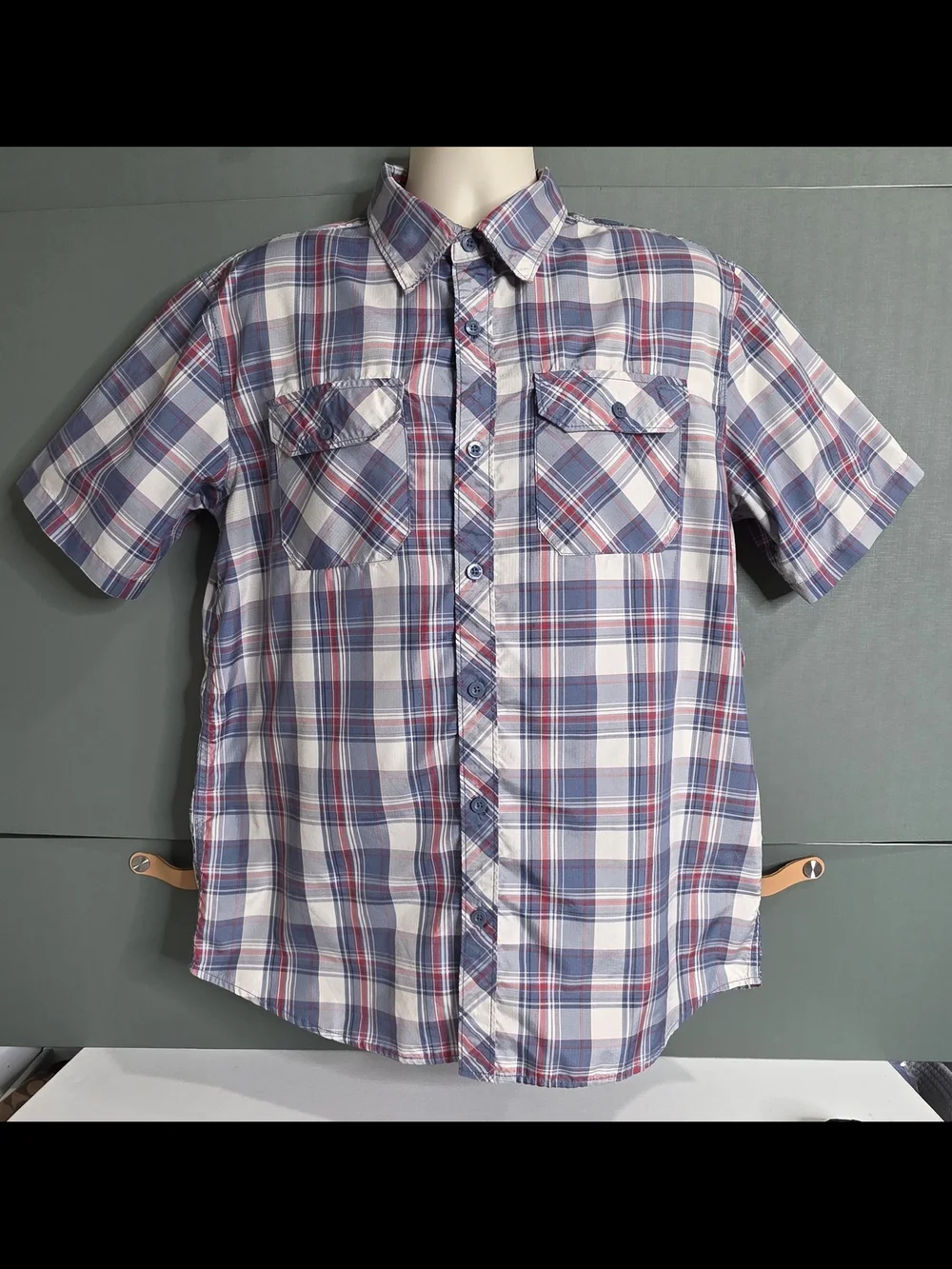 760 Realtree Men's Plaid Vented Performance Fishing Guide Shirt - Size L (42/44)