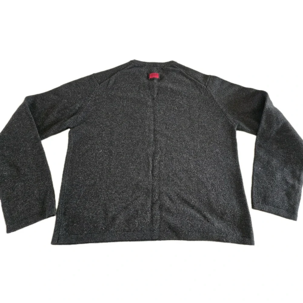 Abercrombie‎ & Fitch Mens 90s Vintage Wool Sweater Size XL Gray Elbow Patches