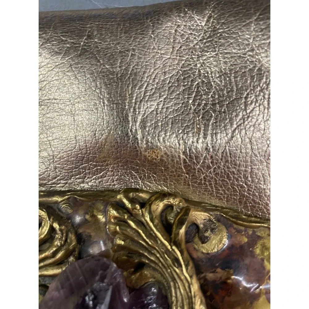 Vintage Carvalhu‎ Copa Collection Gold Leather Shoulder Bag