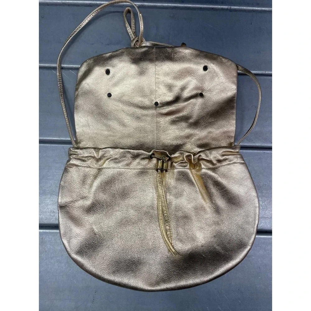 Vintage Carvalhu‎ Copa Collection Gold Leather Shoulder Bag