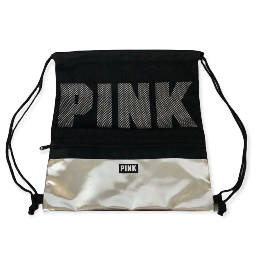 🆕Victoria's Secret PINK Logo Drawstring Backpack