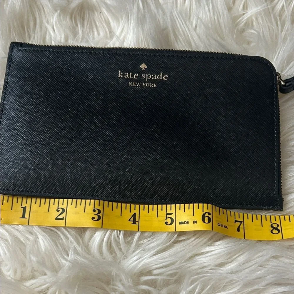 Kate Spade Black Leather wristlet brand new with tag