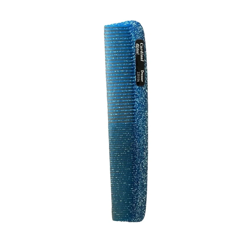 Vintage‎ Cardinal Glitzz! Turquoise Glitter 8in Comb Dresser Hair Styling Tool