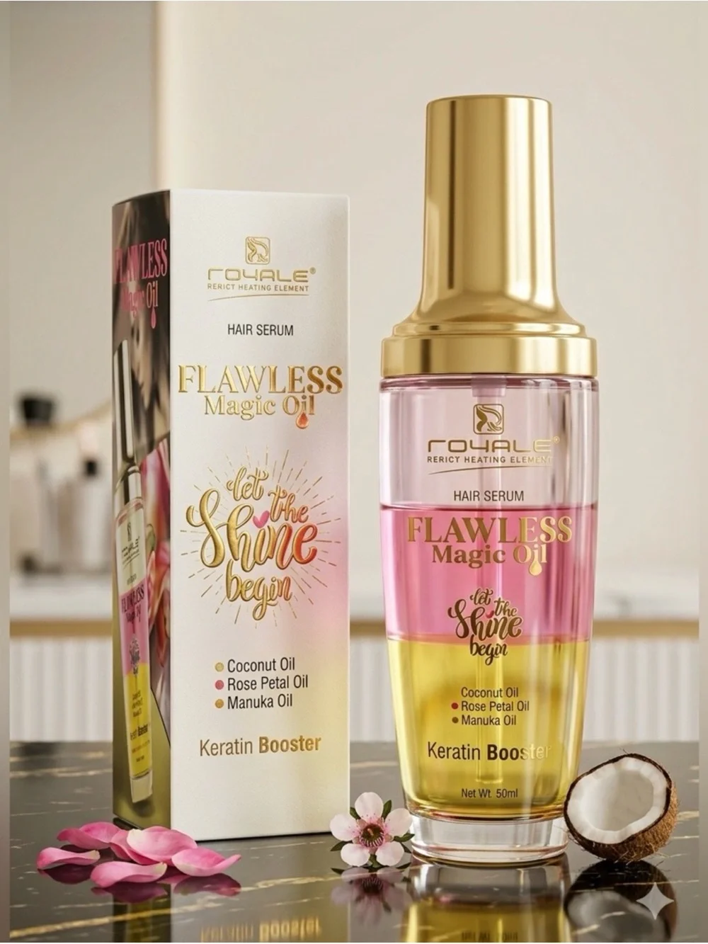 Royale Flawless Professional Hair Serum With Keratin ~ Retail $250
