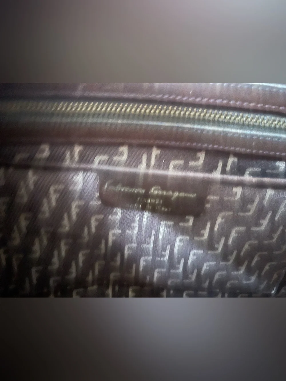 Salvatore Ferragamo handle brown