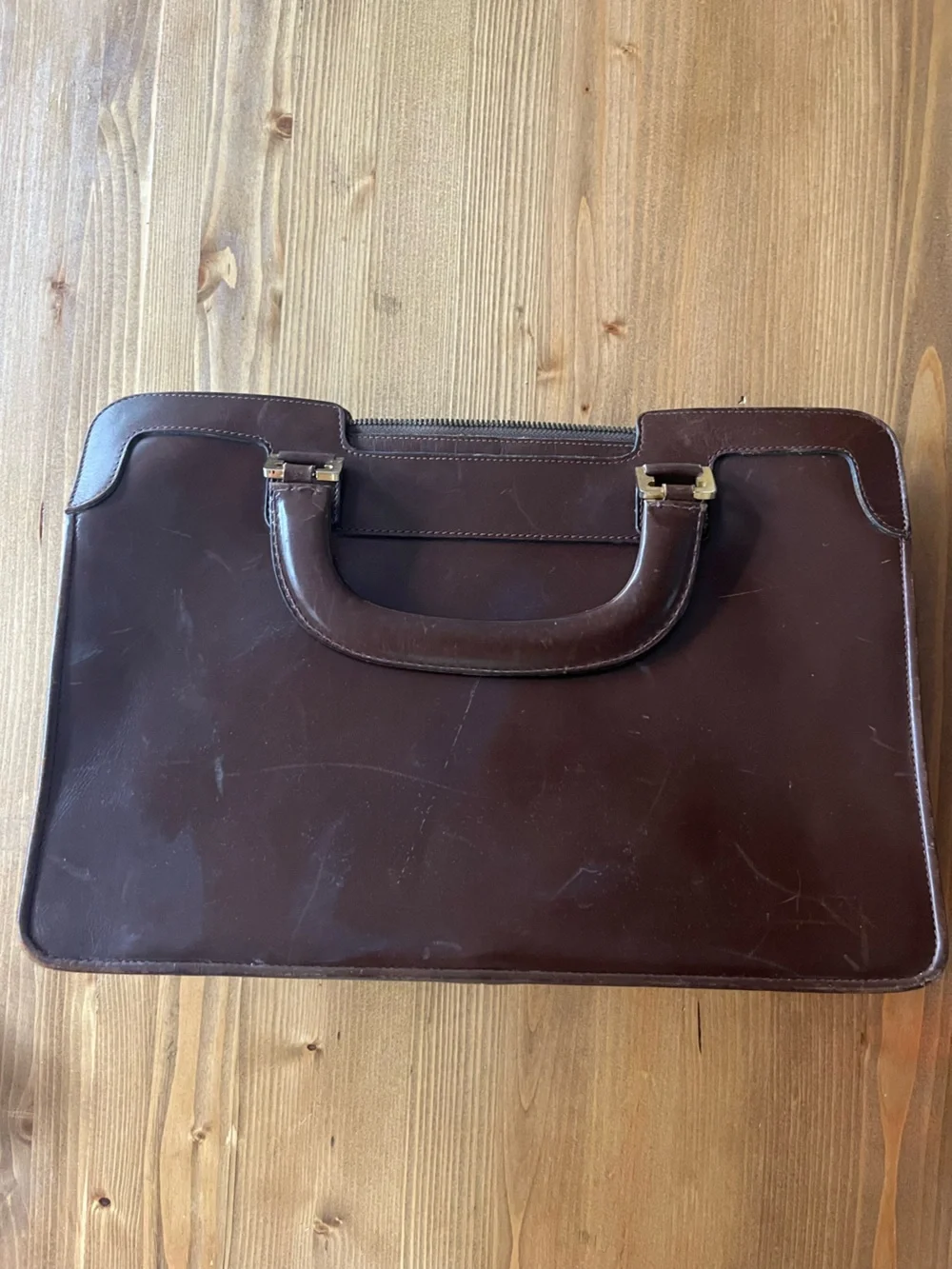 Salvatore Ferragamo dark leather