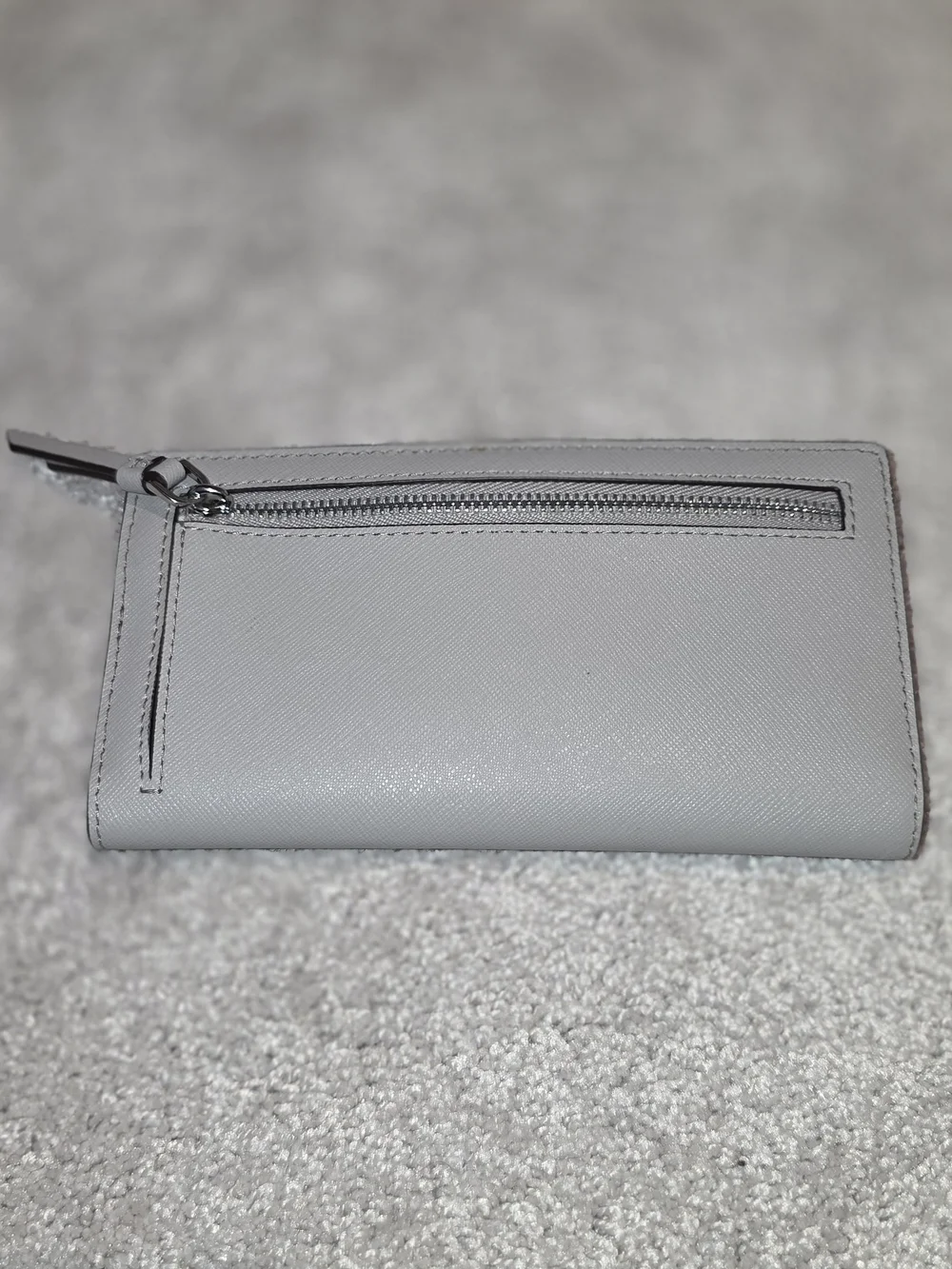 Kate Spade New York Light Gray Saffiano Leather Wallet