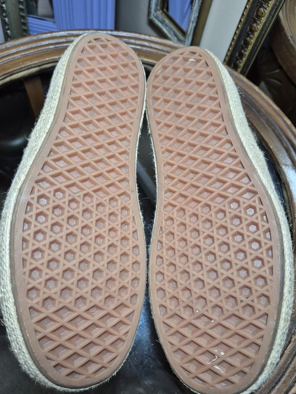 VANS Linen Slip-On Platform Espadrille SF Shoes - Womens Size 7.5