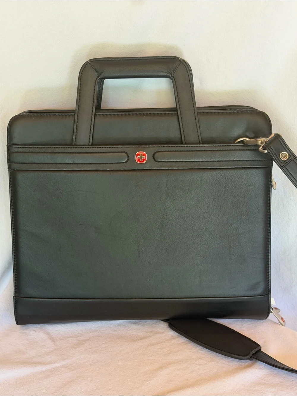 Wenger Swiss Army Expandable Briefcase Laptop Bag Crossbody Portfolio Organizer