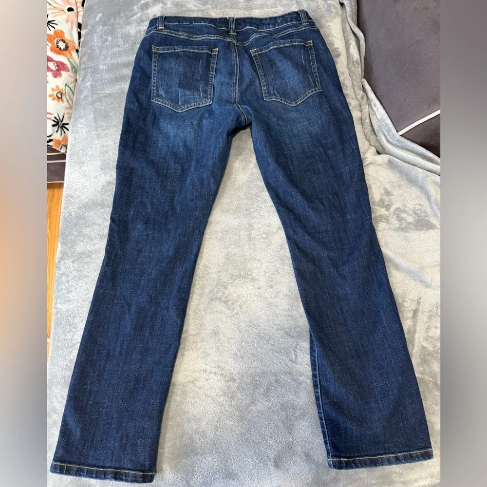 ~CAbi High Straight Distressed Jeans