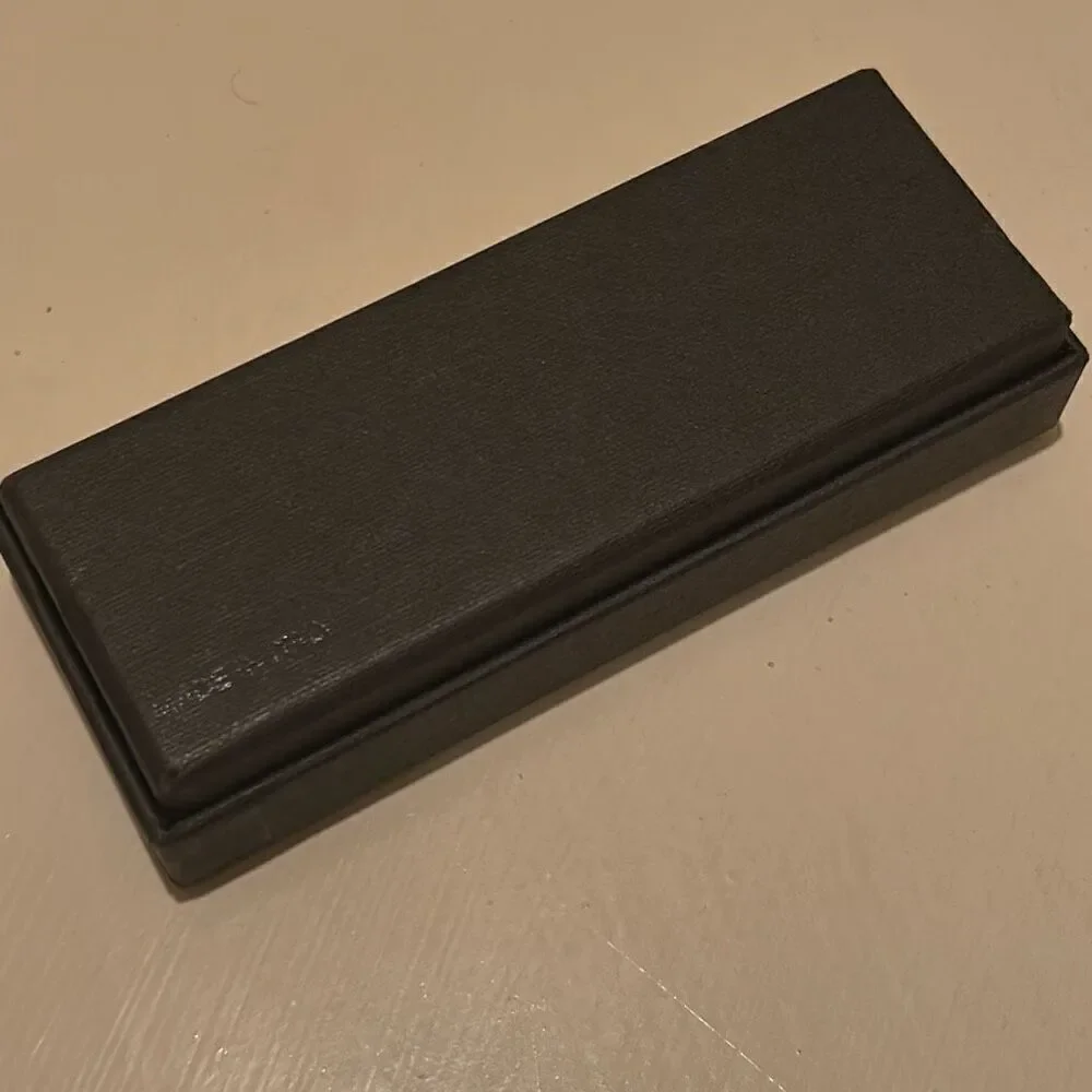 Bvlgari Rectangular Jewelry Gift Box Black Gold Embossed Logo Luxury Display