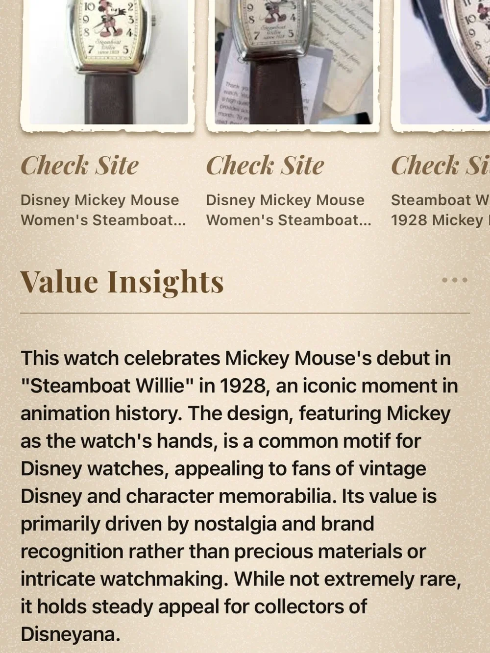 Disney character watch