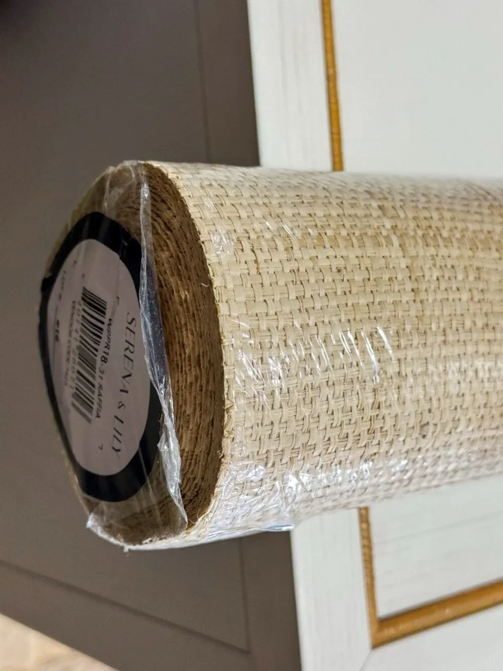 NEW Serena & Lily Raffia Coastal Wallcovering-Natural Brown