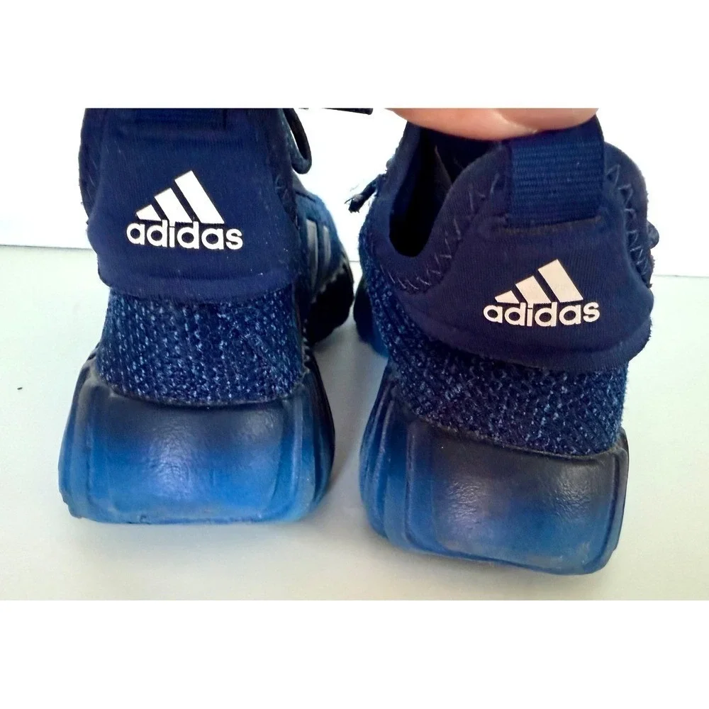 Adidas Kids Dark Blue Mesh Running Shoes Athletic Sneakers Size 13K