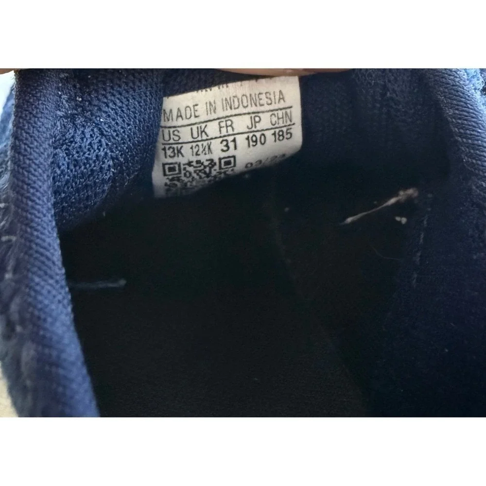 Adidas Kids Dark Blue Mesh Running Shoes Athletic Sneakers Size 13K