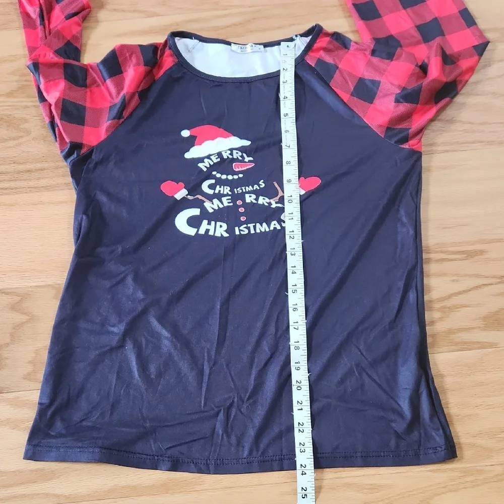 Ekouaer Christmas Pajamas Long Sleeve Matching Sets with Plaid Pants Medium