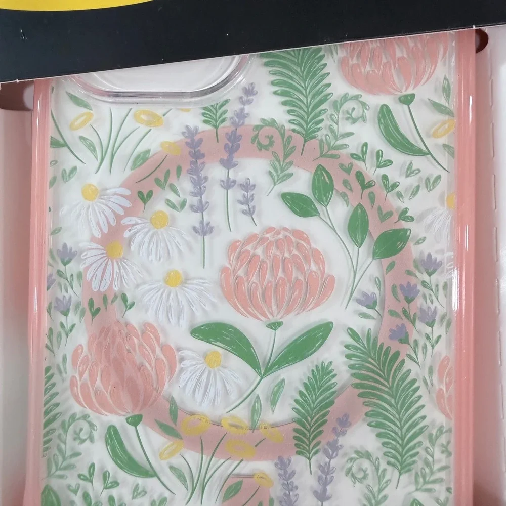 OtterBox Symmetry iPhone 16 Case MagSafe Floral Pink Ultra Slim Protective