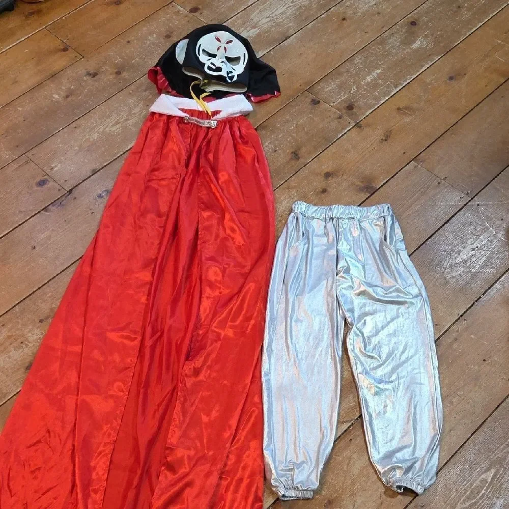 La‎ Parka Lucha Libre Wrestling cape, Pants, Mask Youth L/XL Or Adult Small