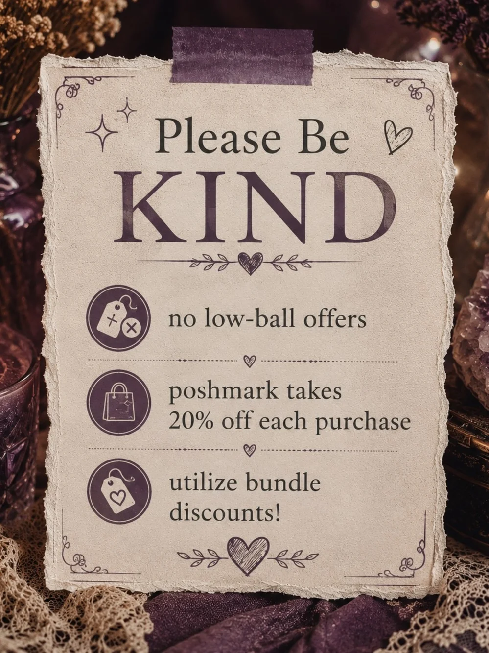 Please Be Kind- NO LOW BALL! Please BUNDLE To Save