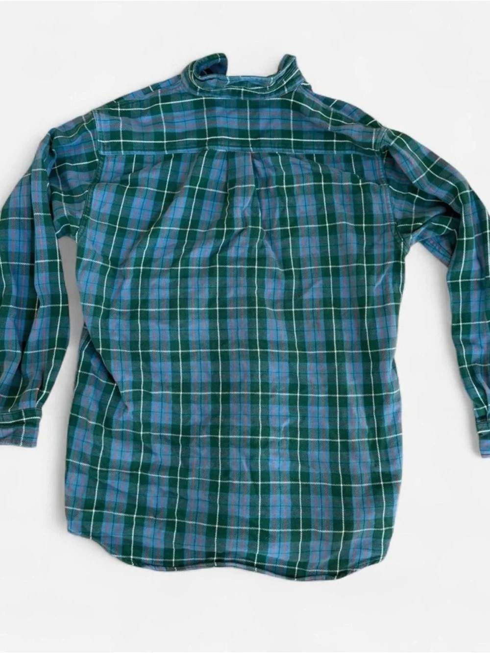 J.Crew vintage blue plaid heavyweight cotton button up