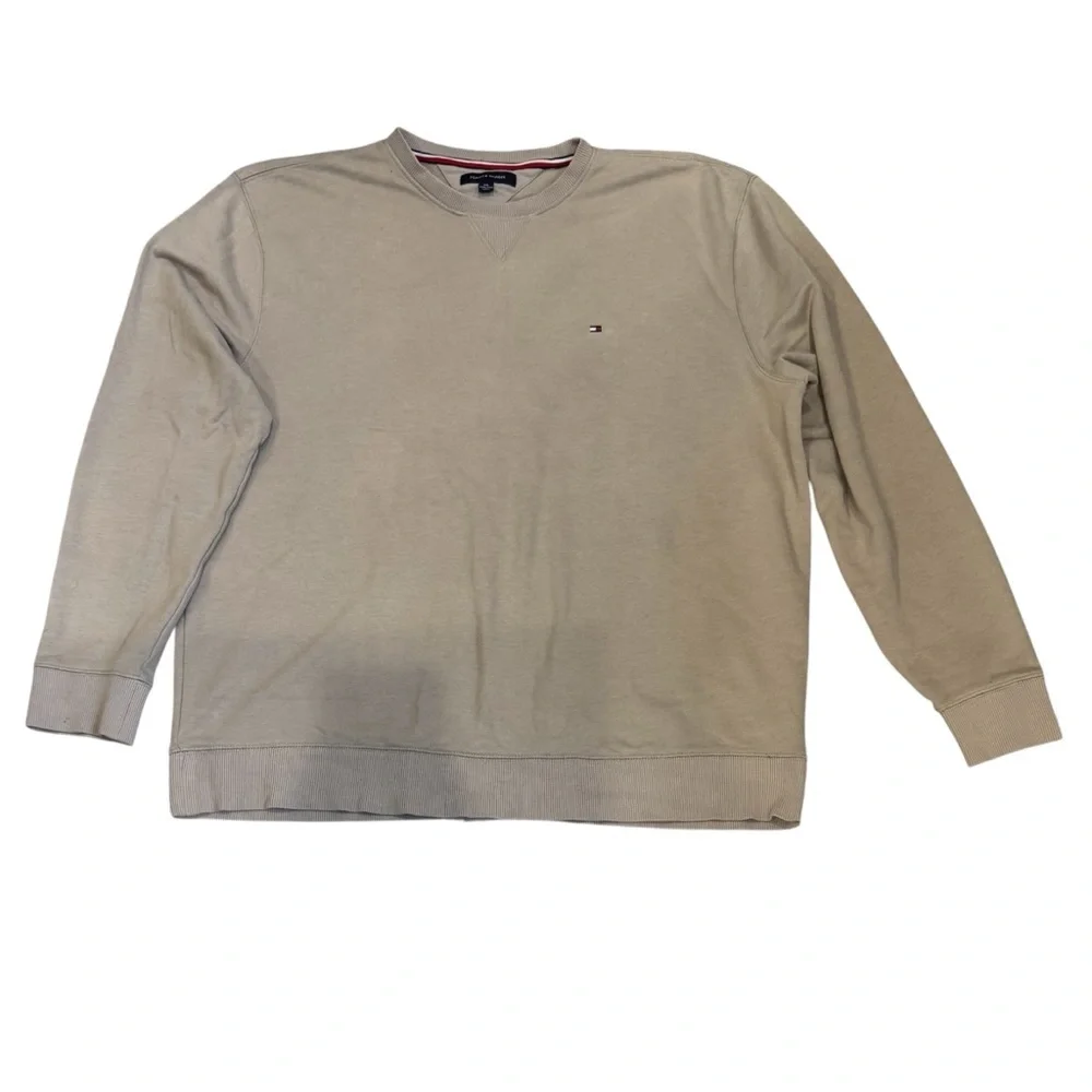 Tommy Hilfiger Classic Crewneck Tan Sweatshirt XXL Regular Fit YuppyCore