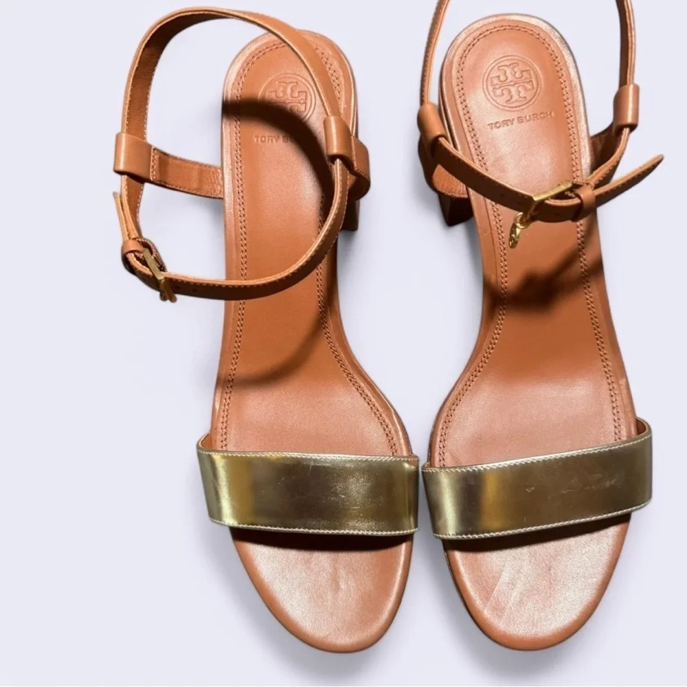 Tory Burch Laurel Leather Block Heel Sandals