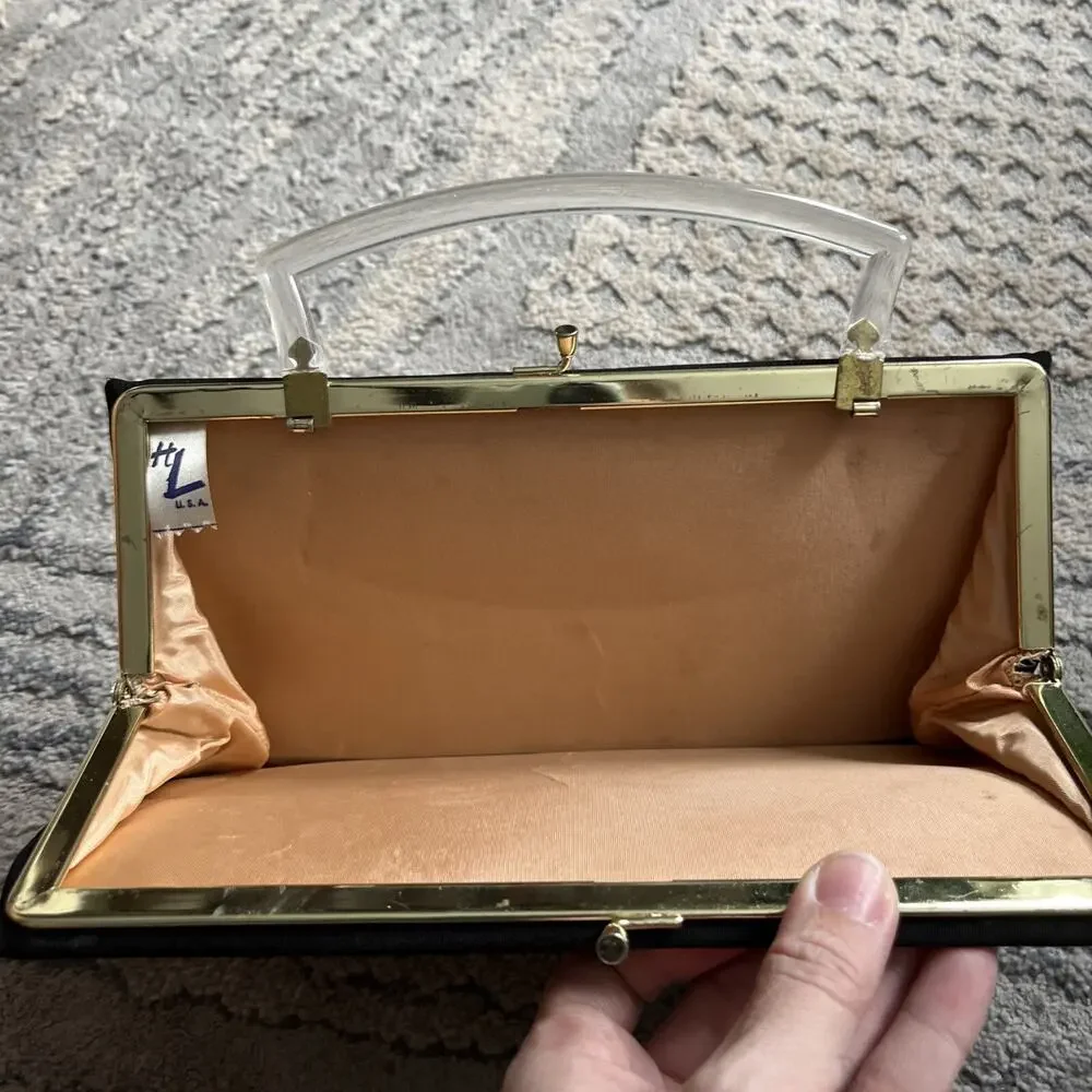 HL Vintage Harry Levine Clutch Bag Black
